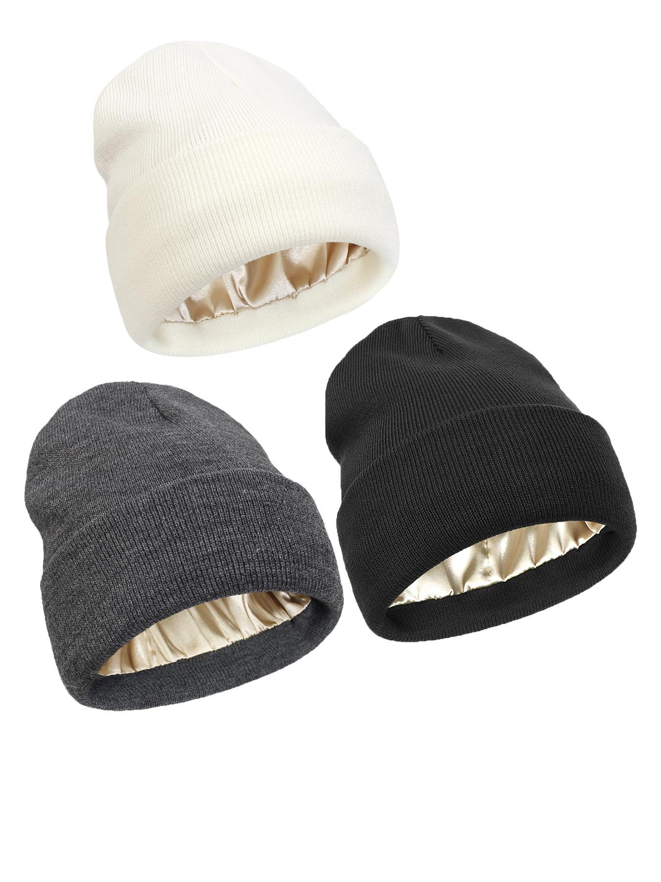 Solid Color Beanie Hat, Casual Soft Comfortable Beanie Hat for Fall & Winter, Fashion Accessories for Both Men & Women, Fitted Hat, Knitted Hat, Beanies