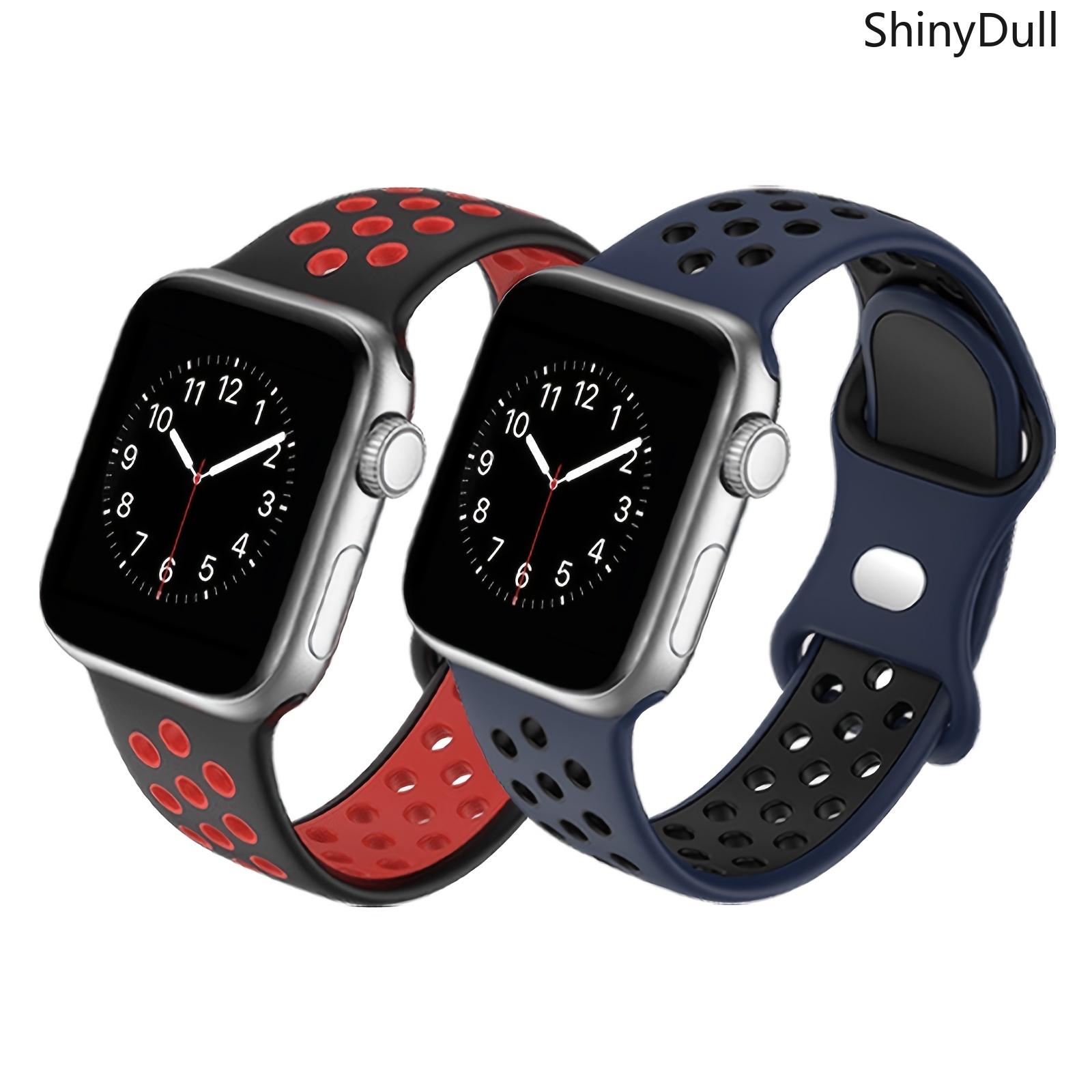 2-Pack Soft Silicone Sports Strap for Apple Watch – Durable, Breathable, Fits 38–49mm, Series 1–11, SE, Ultra / Ultra 2, Unisex
