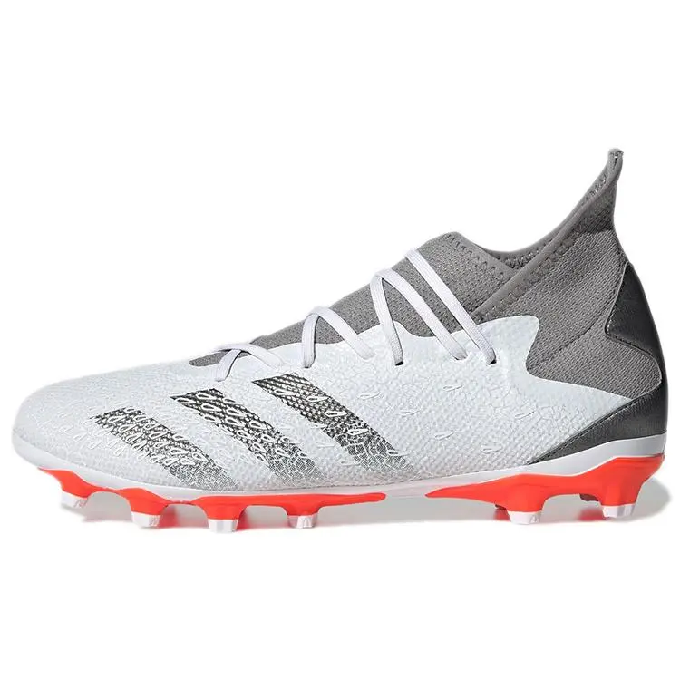 adidas Predator Freak .3 Round Toe Lace-Up HG/AG Comfortable MG (Rubber Short Studs) Slip-Resistant Durable Soccer Shoes FY6301