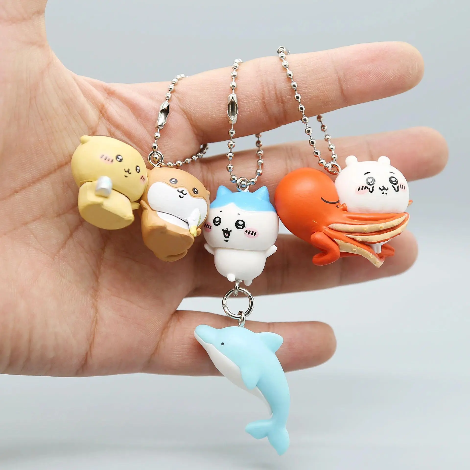 Chikawas Cute Doll Toy Aquarium Series Usagi Hachiware Key Chain Pendant Bag Zipper Decoration Gift Pvc Figure Ornament