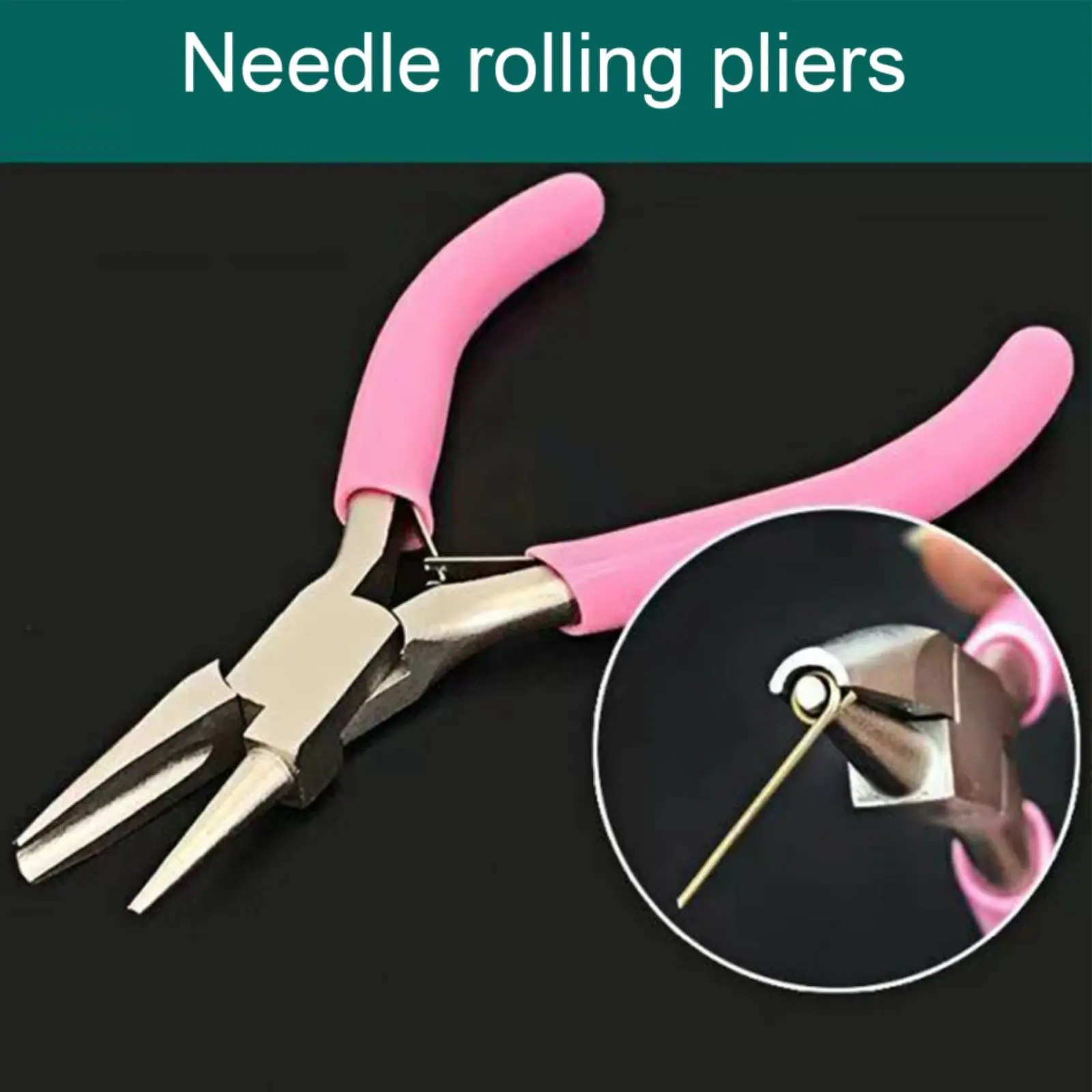 Precision Craft Tool Set, Half Slot Round Mouth Pliers, Cast Iron Needle Nose Pliers, Diagonal Cutters, Flat Blade Scissors, Ideal for Electronics Repair
