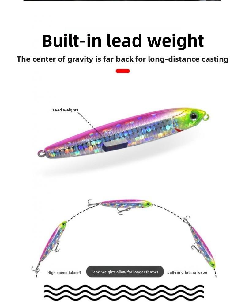 Ghost fly submerged pencil Luya bait fishing long throw Mino pencil 10g 14g independent packaging box