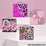 Mini PU Foldable Travel Makeup Mirror with Leopard Print Design, Compact Handheld Cosmetic Mirror Easy to Store, Retro Beauty Accessory for Girls, Ideal Gift for Birthday, Valentine’s Day & Wedding