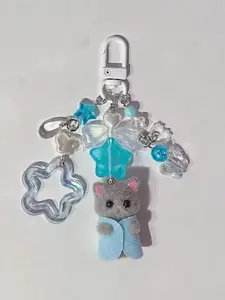 Calico Critter Persian Cat Triplets Keychains, Unique Pet Lover Gift, Cute Animal Design, Perfect for Key Rings & Accessories