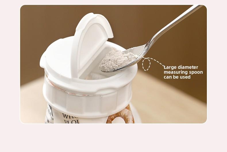 FaSoLa Kitchen Double-Opening Spout Moisture-Proof Sealing Lid for Oatmeal and Flour, Food Preservation Sealing Cover for Bagged Foods