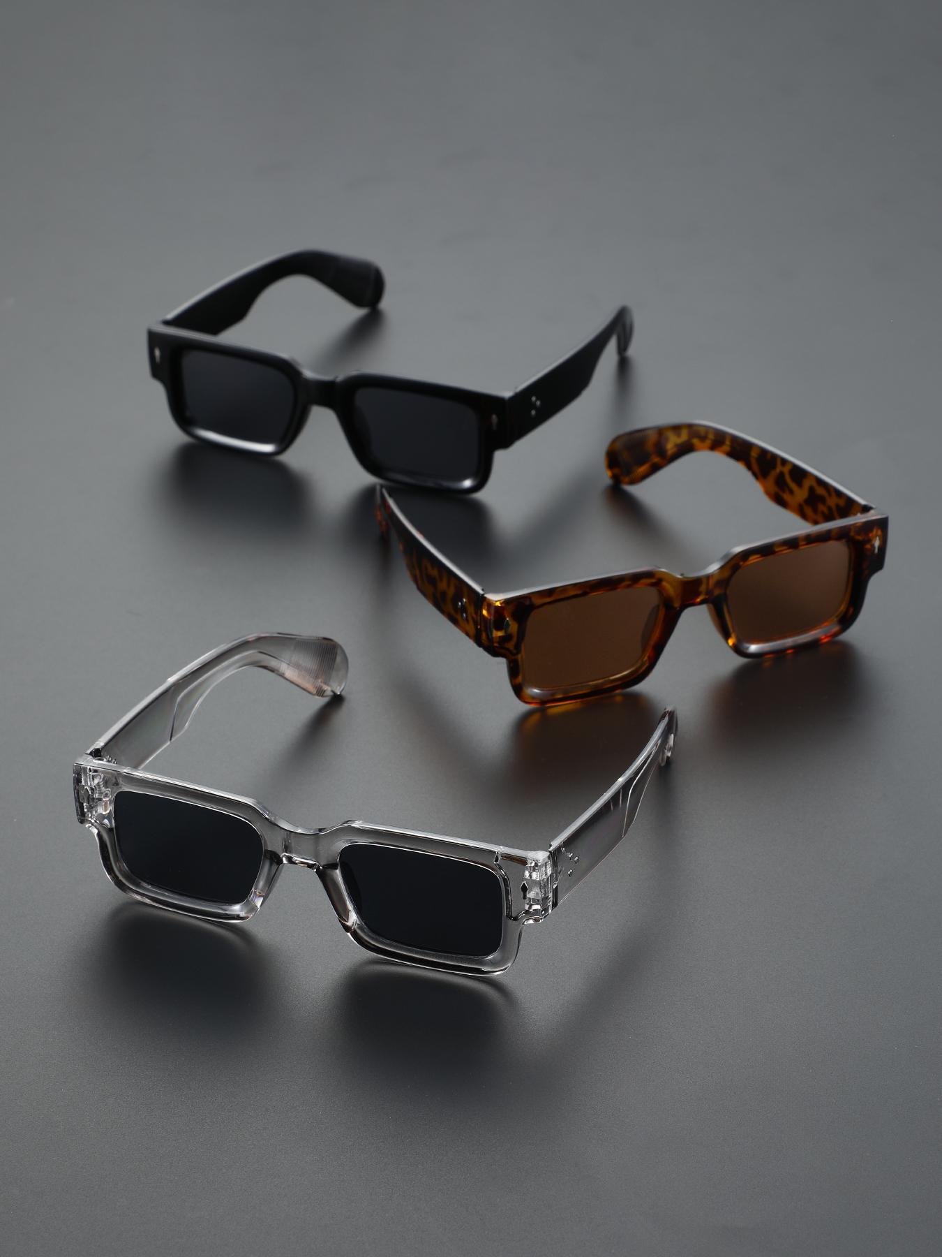 Unisex Simple Style Tinted Lens Sunglasses, Trendy Casual Sunglasses for Everyday Use, Fashion Accessories for Outdoor Activities