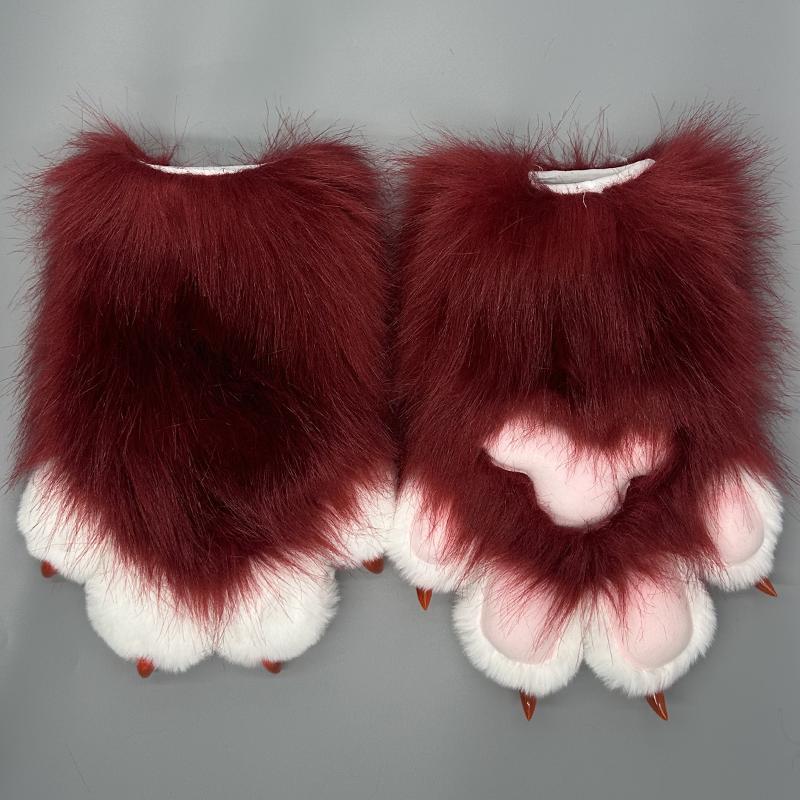Fursuit paws gloves Furry Claw Gloves Built-in Whistle Decompression Toys Costume Party Accessories for cosplay