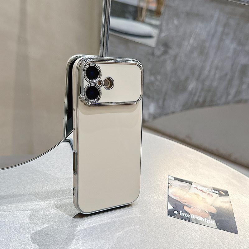 iPhone 11/12/13/14/15/16/17 Pro Max/Air Case|   Premium Electroplated Full-Cover Large View Window Soft Case