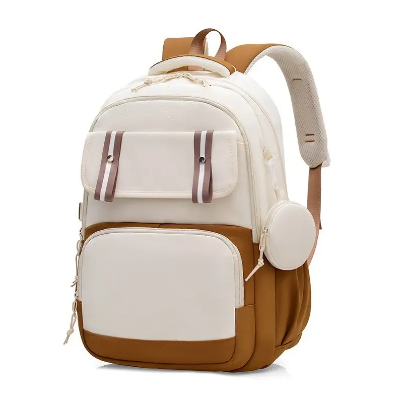 Macaron Color Couple Backpack, Sweet College Style Student Bag, Casual Travel Backpack, Large Capacity, Adjustable Straps, Ideal Gift
