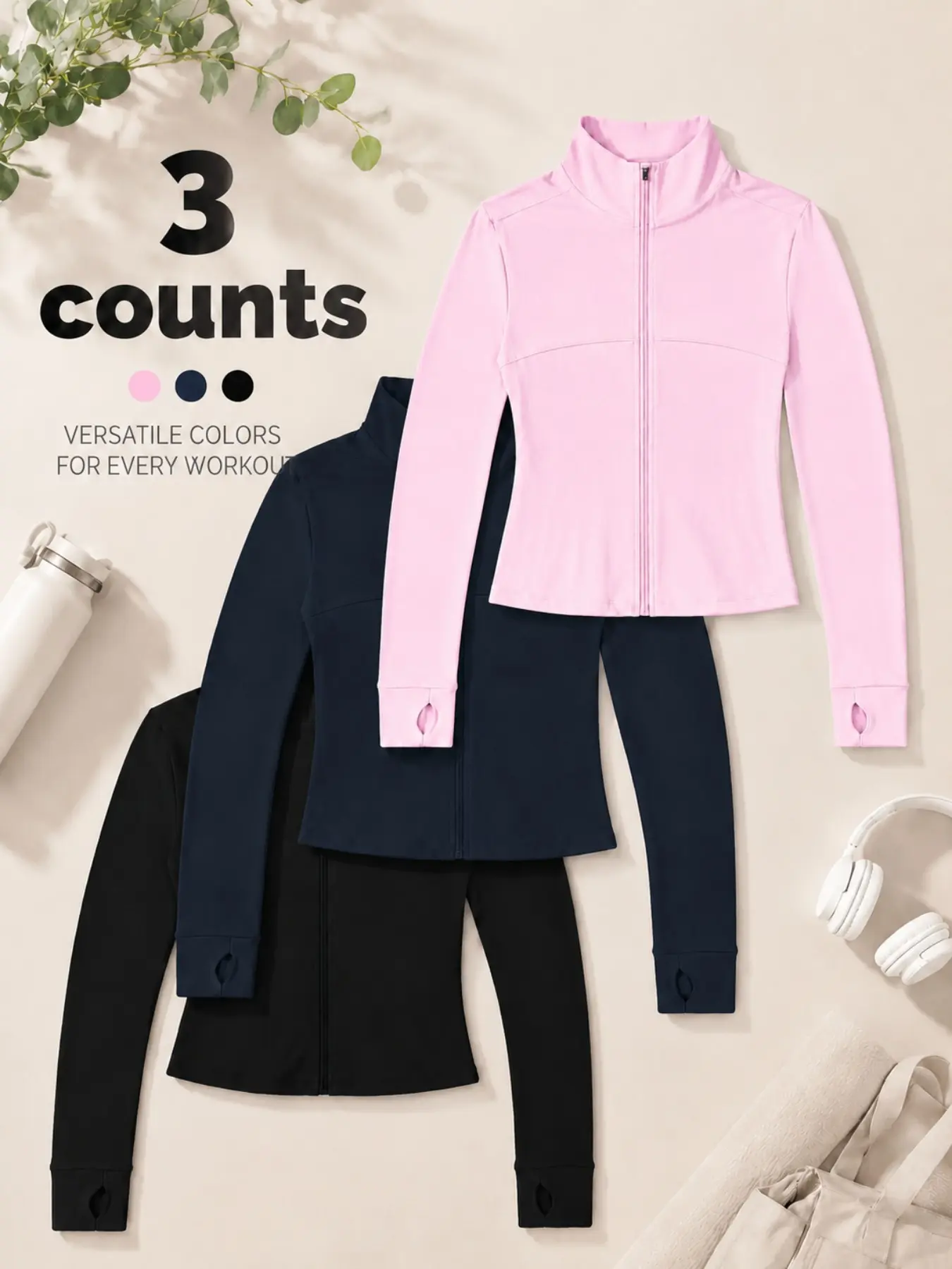 Women's Fitted Sports Jacket, Long Sleeve Yoga Fitness Top, Comfortable Workout Clothes for Exercise and Daily Wear, Active Lifestyle