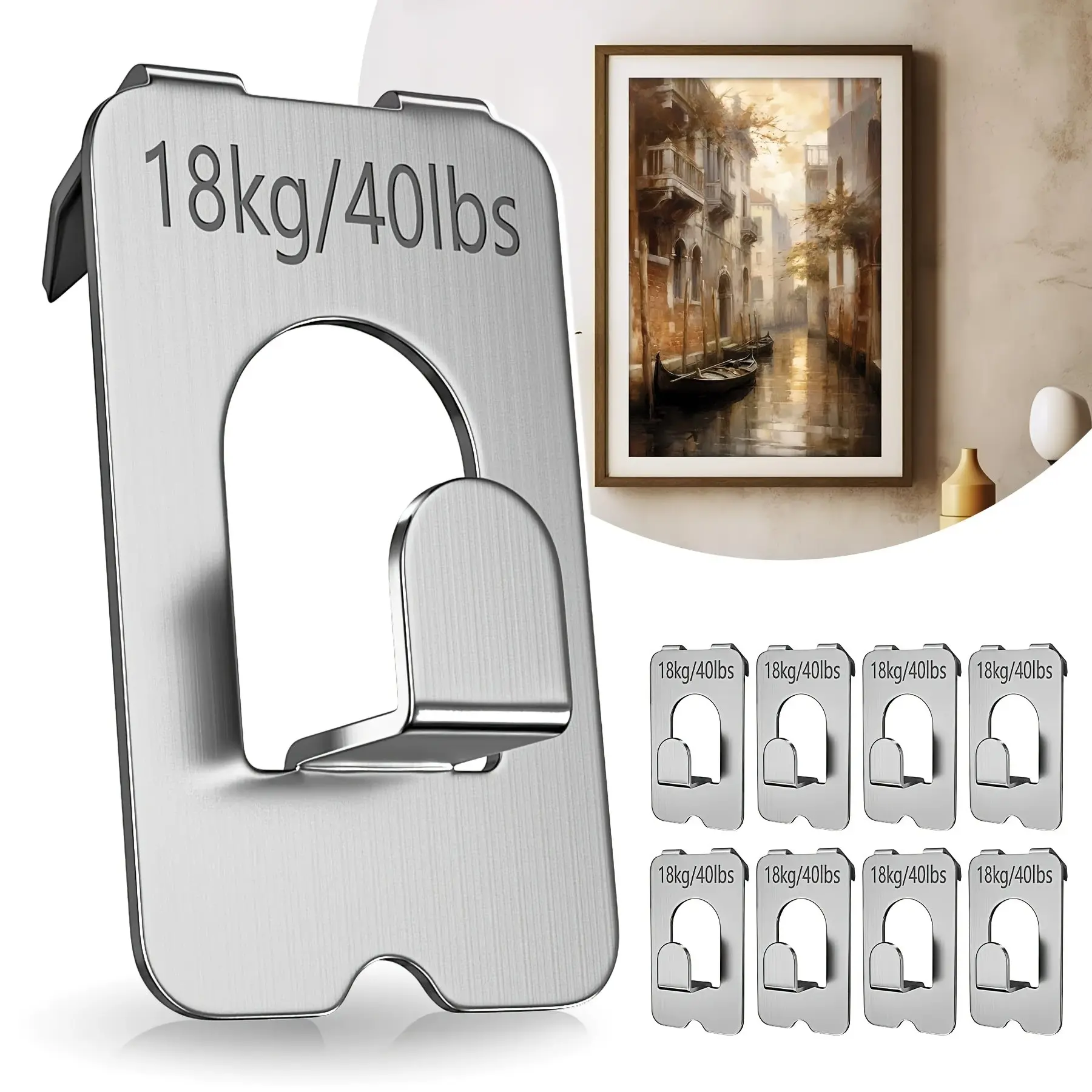 Drywall picture hanging claw hook, multi-function home hook, portable key/umbrella hook, detachable and easy to install, Rustproof Sturdy Hooks