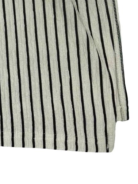 2-Piece Striped High Neck Split Hem Flared Pants Set, Casual for Women, Perfect for Spring and Fall, Comfortable Knit Fabric, Fashion Pants Set