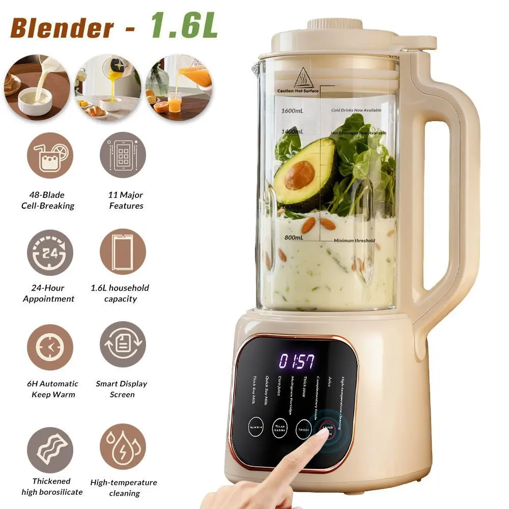 54oz Nut Milk Maker Machine, 11-in-1 Automatic Soy Milk Maker Blender for Almond, Oat, Coconut & Plant Based Milk, Hot & Cold Blender with Auto Clean, 24H Delay Start & 6H Keep Warm#DealsForYouDays