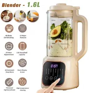 54oz Nut Milk Maker Machine, 11-in-1 Automatic Soy Milk Maker Blender for Almond, Oat, Coconut & Plant Based Milk, Hot & Cold Blender with Auto Clean, 24H Delay Start & 6H Keep Warm#DealsForYouDays
