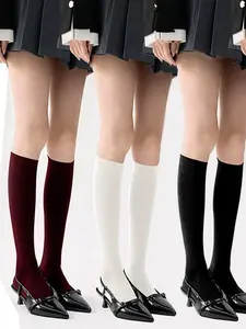 Womens Knee High Socks Long Socks for Women Athletic Sports Thigh High Stockings Casual Striped Tube Socks for Women