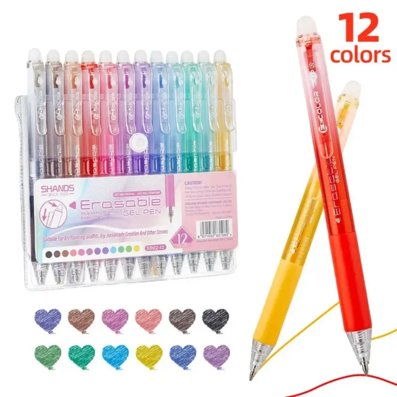 48 color side press erasable neutral pen Erasable Scribble students' hand drawn drawing line drawing gel pen quick drying thermosensitive water pen, erasable liquid water color pen, quick drying water color pen