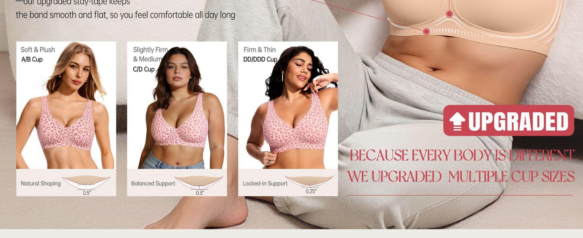 Vela Stidop Women Jelly Bras Wirefree Full Coverage No Underwire Everyday Bras Comfortable Wireless Padded Tshirt Bra