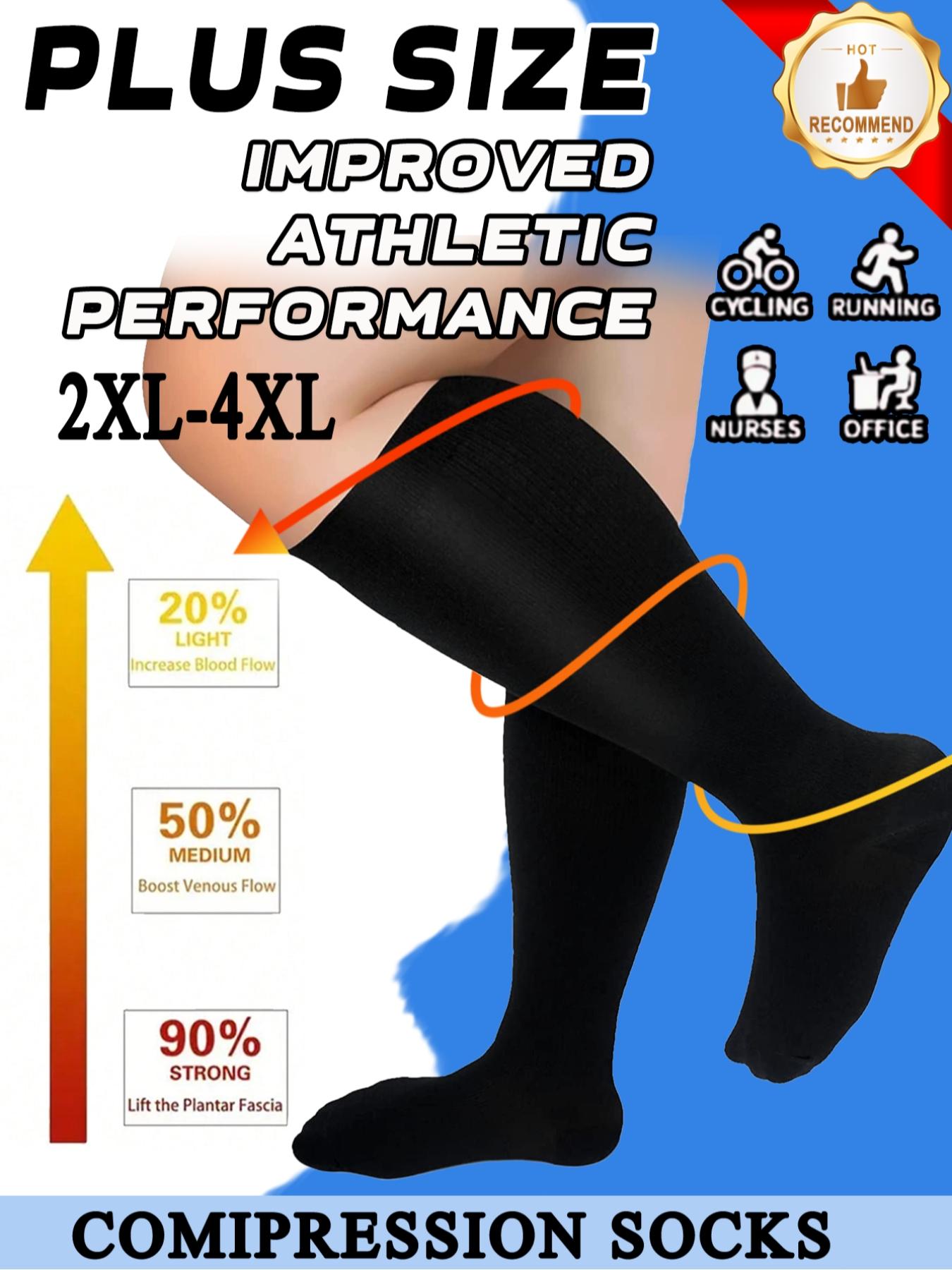 Compression Socks Set for Men & Women, 20-30mmhg Graduated Compression Stockings, Sporty Design, Moderate Fabric, All Season Use, Athletic Socks, Performance Socks, Sports Socks