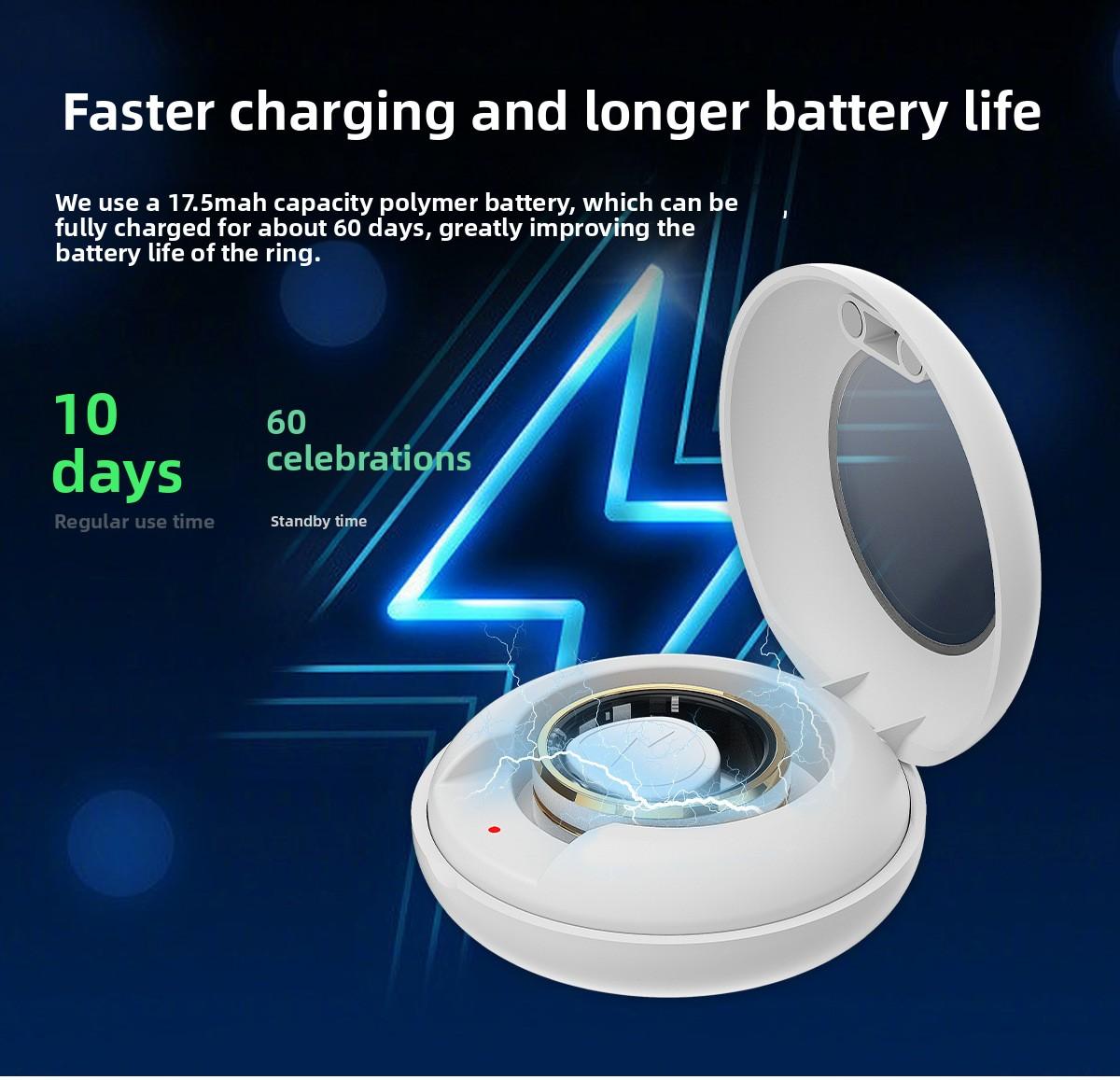 Smart Ring SR01 Fitness Tracker Health Monitor Sleep Blood Oxygen Heart Rate Bluetooth Multi-function Activity Tracker for Sports and Daily Use