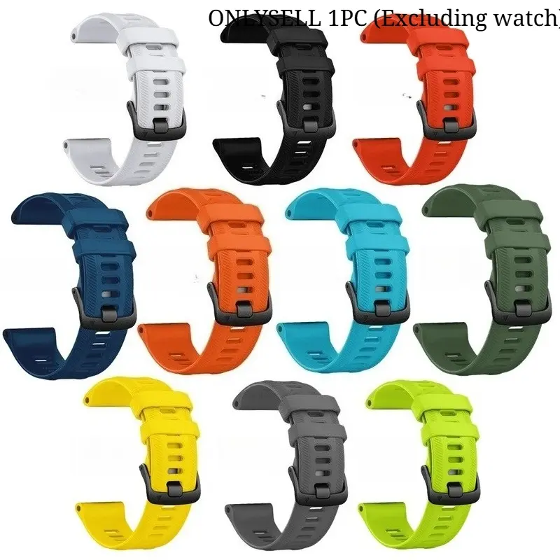 1 Pcs Casual Silicone Watch Band for Garmin Forerunner 955 Smartwatch Replacement Accessories Watch Straps (Strap Only, Watch Not Included)