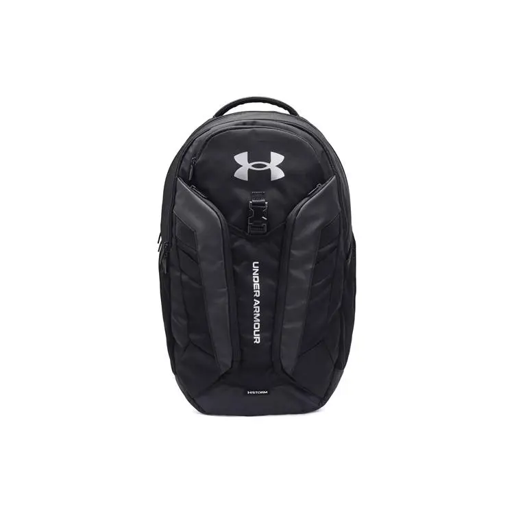 Under Armour UA Hustle Pro Polyester Backpack for Men and Women, Casual Style in Black