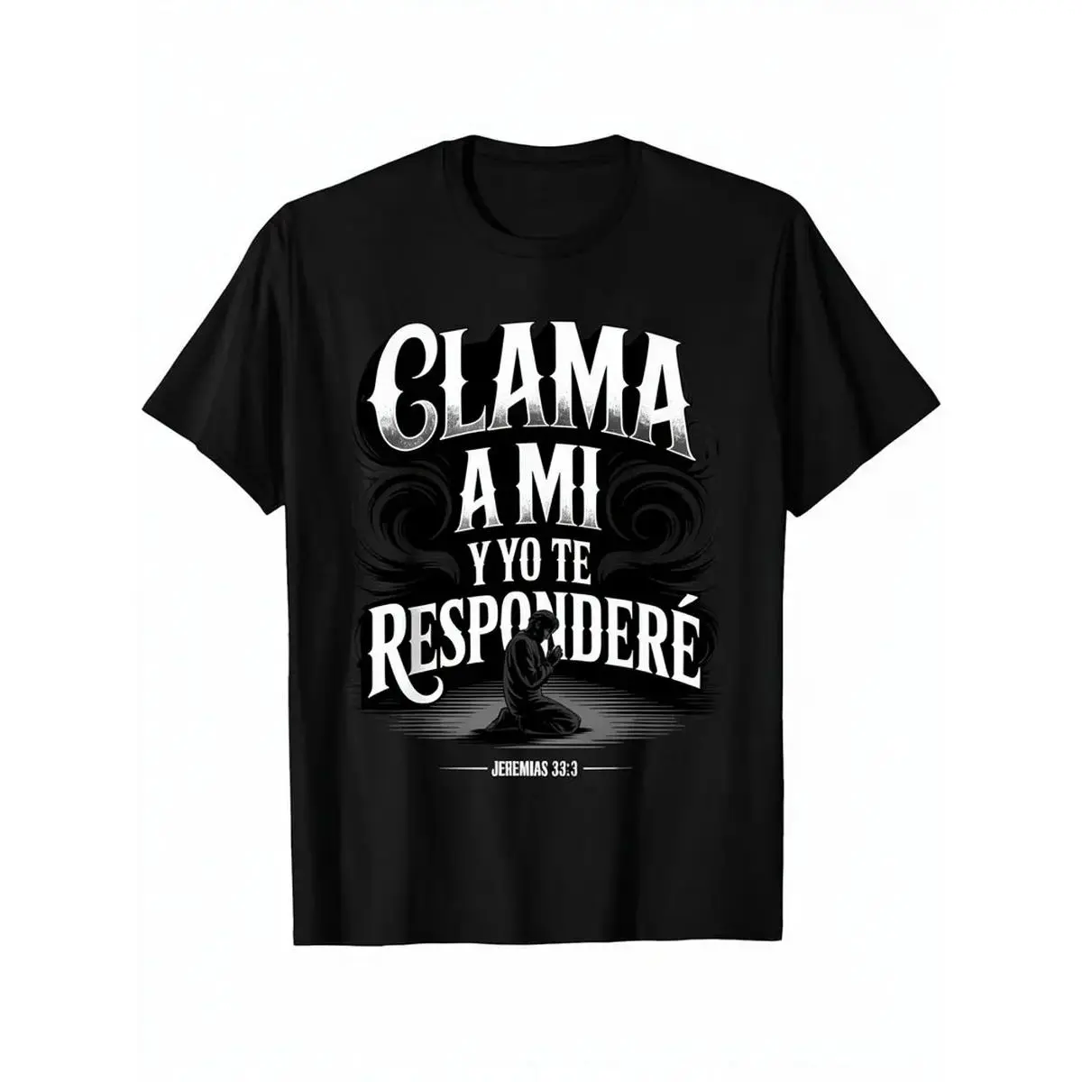 Christian Graphic T-Shirt with Jeremiah 33:3 Spanish Bible Verse, Unisex Casual Cotton Streetwear, Short-Sleeve Round Neck, Tshirt
