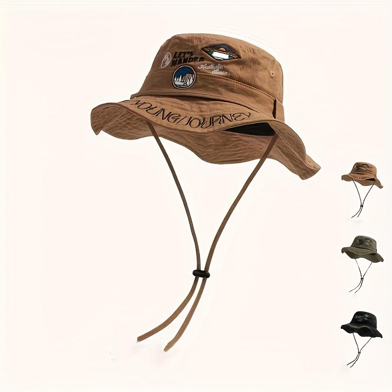 [Adjustable Bucket Hat] Lightweight Breathable Adjustable Embroidered Bucket Hat |       Sun Protection Outdoor Hat for Women |       Perfect for Camping, Hiking, and Fishing Adventures