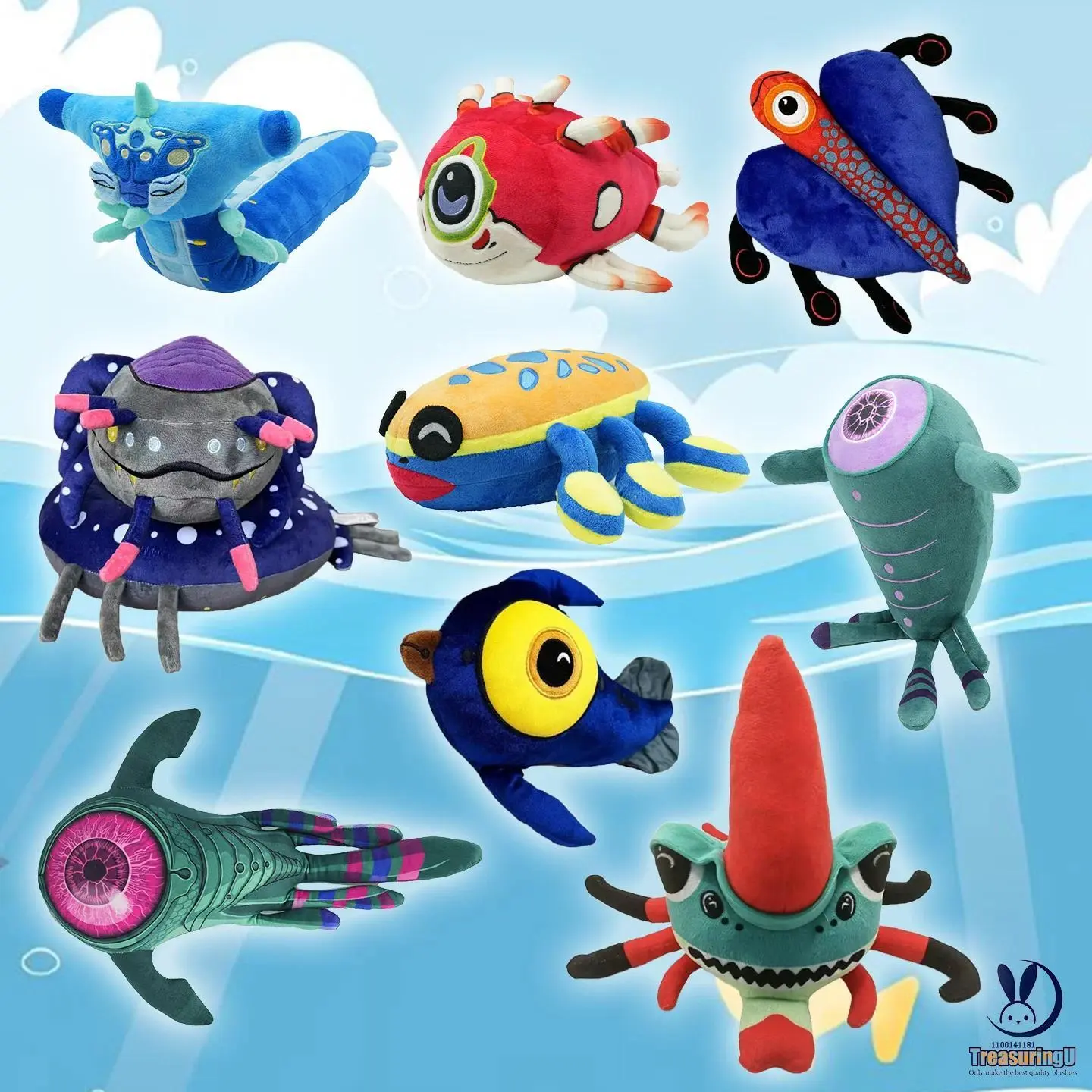 TreasuringU Subnautica Plush Toys Hoverfish Stuffed Dolls Cute  Oculus Game Fluffy Pillow Children Birthday Gifts