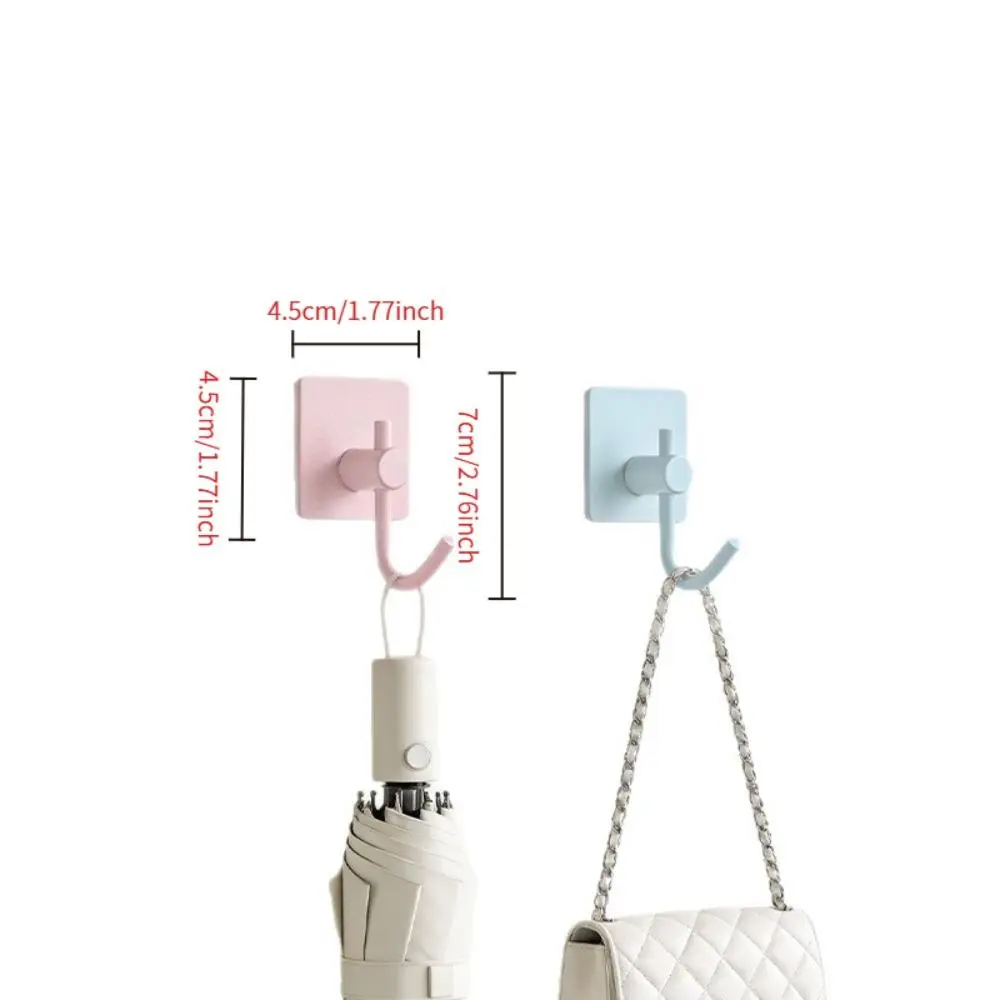 Adhesive PVC Plastic Wall Hooks, Drill-Free No-Drill Installation, Strong Sticky Hooks with Easy Removal, Multifunctional Hangers for Hanging Items, Space-Saving for Home Office (Clothes, Keys, Bags, Hats, Towels)
