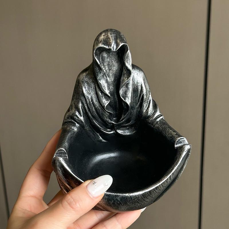 Cyberpunk Black Humor Mystery Man Ashtray Inspired by Mystery Man, Holiday Father's Day Gift Costume Jewelry & Accessories