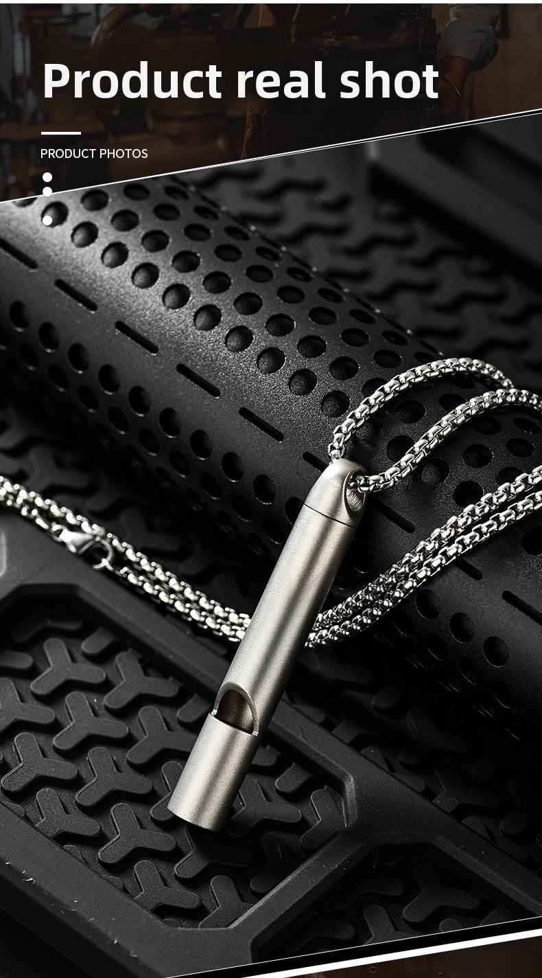 Titanium Whistle High Decibel Emergency Survival Whistle for Outdoor Camping Hiking Hunting Emergency Rescue Gear Lightweight Portable Survival Tool