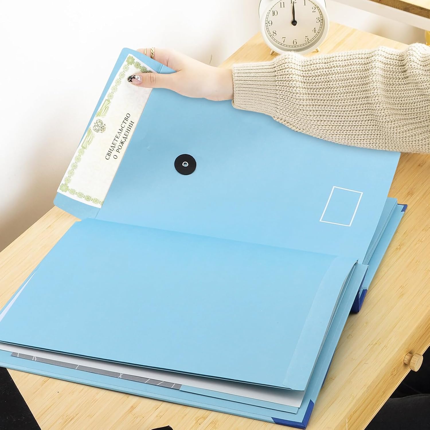 File Folder, 1 Count Envelope-closure Cover Design Portable Foldable File Folder, Pastel Color File Storage Folder, Office Stationery & Supplies