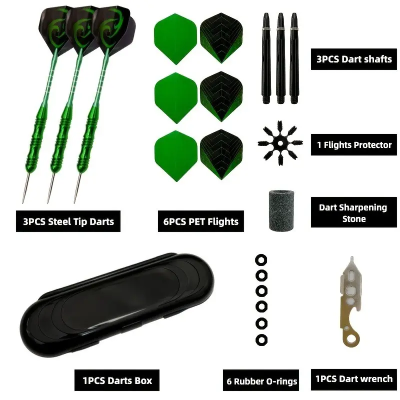 26g Hard Tip Darts Set, Copper Darts with Iridescent Luster, Glossy Trendy Color, Aluminum Alloy Shaft, Full Accessories & Storage Case