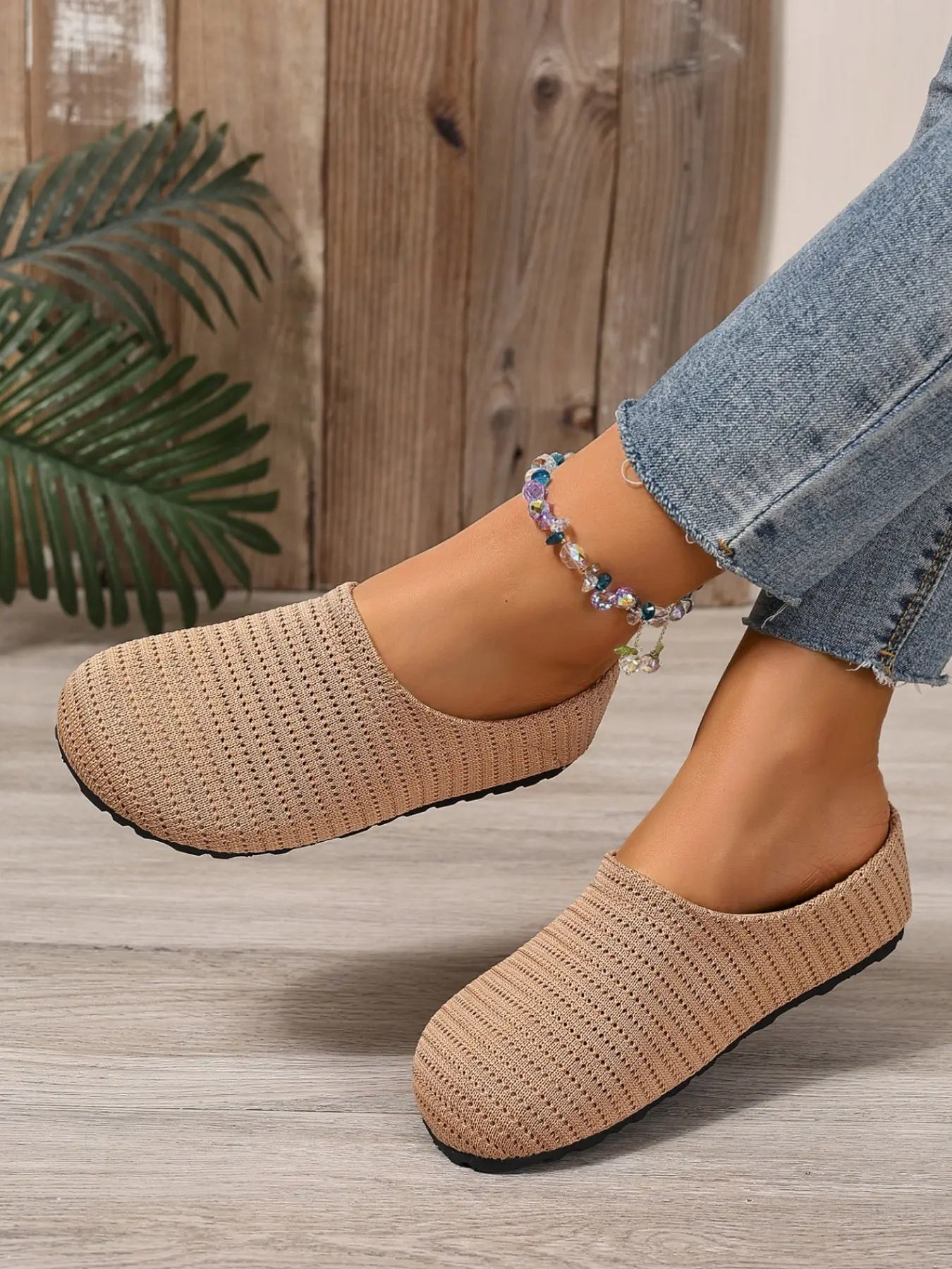 Women's Breathable Mesh Flat Mules, New Summer Slip-On Backless Shoes, Versatile Comfortable Casual Footwear for Home & Commute, Mule Flats