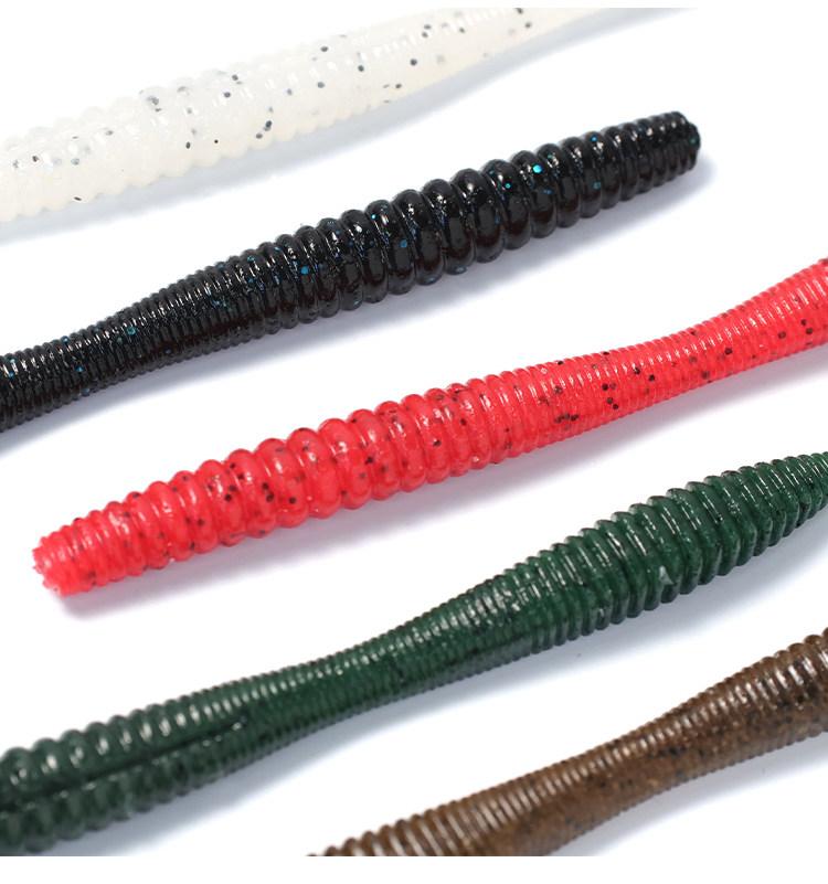 Rockin' Noodle Worm HighDensityLeadFreeSoftBait TexasRiggedLure For BassFishing RockWorm ArtificialBait With WeightedInsert Perfect For BassTrolling And TexasRig