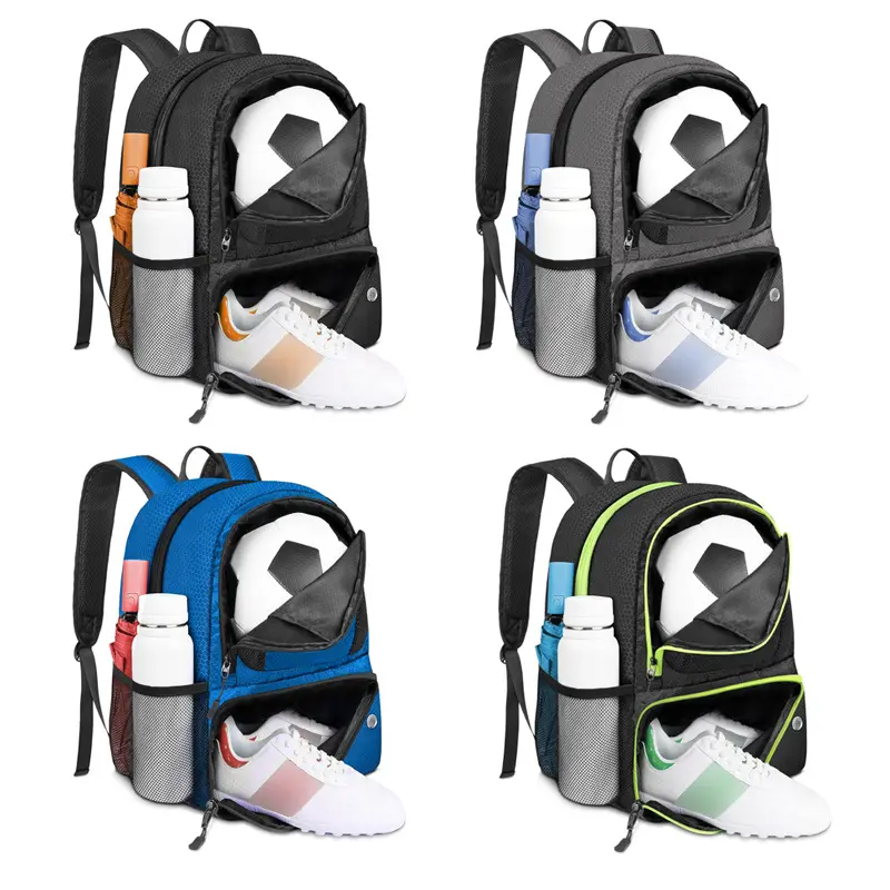 Unisex Lightweight Breathable Oxford Fabric Sports Bag, 36-55L Capacity, Fits 16in Laptop, For Soccer Basketball Volleyball Gear Carry