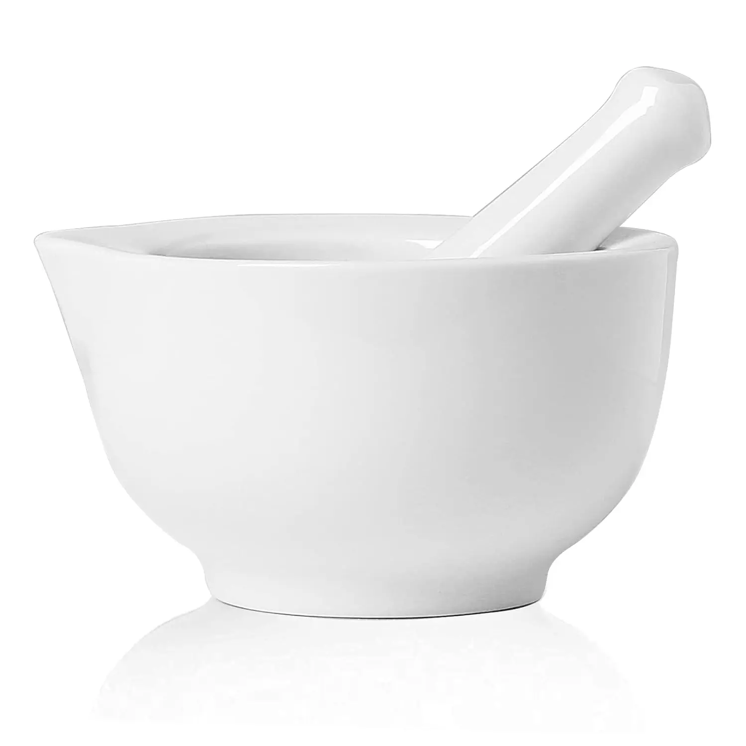 Mortar and Pestle Set, Ceramic Stoneware Spice Herb Grinder Pill Crusher Set (3.2 Inch)
