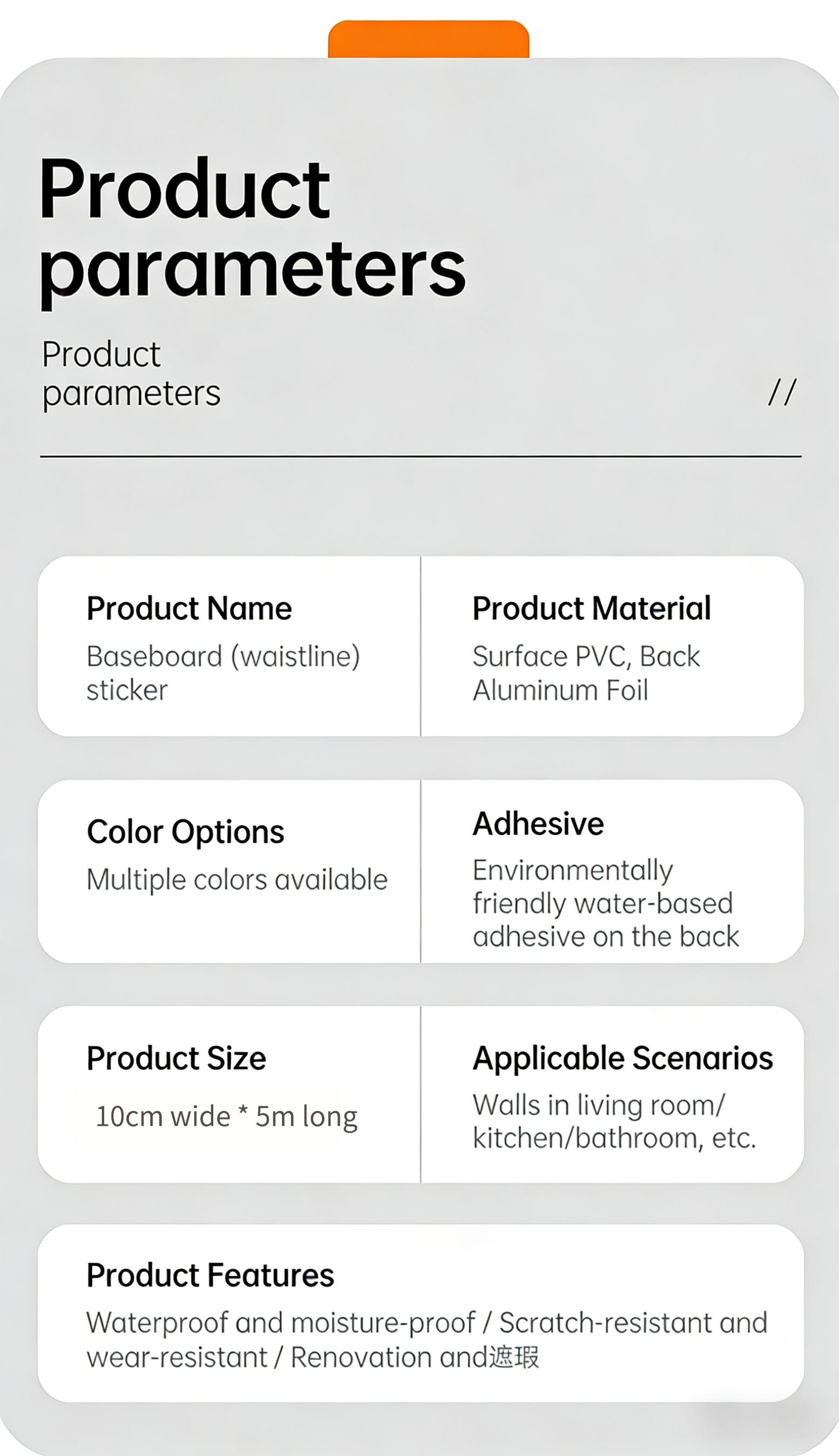 Self-Adhesive PVC Baseboard, Thick Waterproof Vinyl Wall Trim, Peel and Stick Skirting Board, Countertop Edge Guard, Ceiling Corner Molding, Removable Wall Corner Protector, Easy DIY No Tools Installation, 3.94" x 196.85"