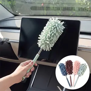 Car dust duster, practical cleaning tool for cars, extendable ash removal mop, soft bristled car brush, and car cleaning tool-YY0
