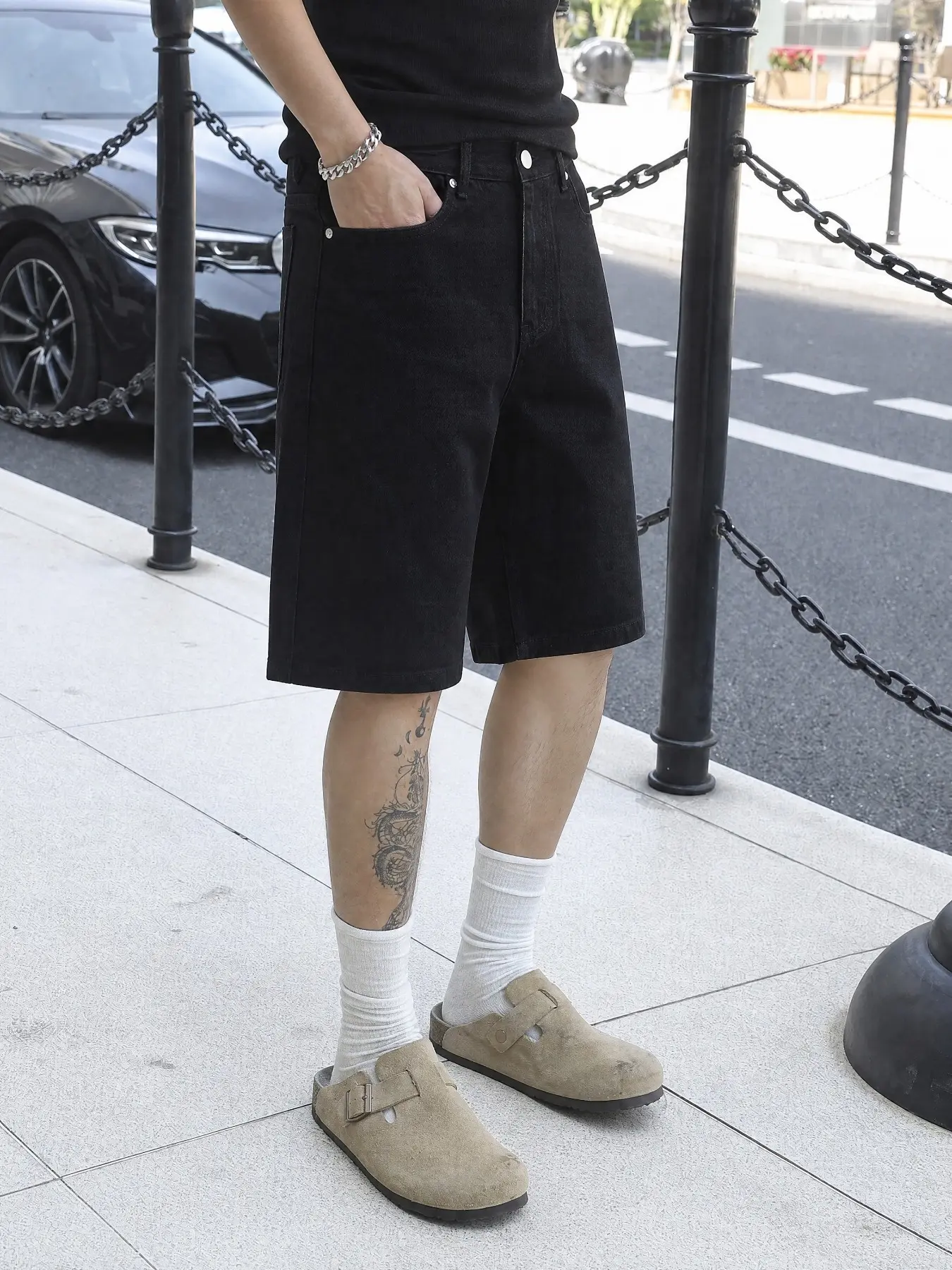 Men's Denim Shorts, Fashion Streetwear, Casual Loose Fit, Comfortable Fabric, Ideal Gift for Boyfriend/friend, Trendy and Stylish