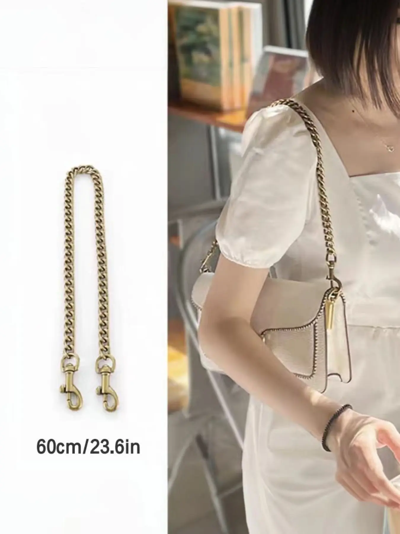 Women's Bag Accessories Metal Chain Strap,purse chain，l Handbag Single Shoulder Crossbody Bag Chain, bag chains for handbags, Casual Plain Style, All Seasons
