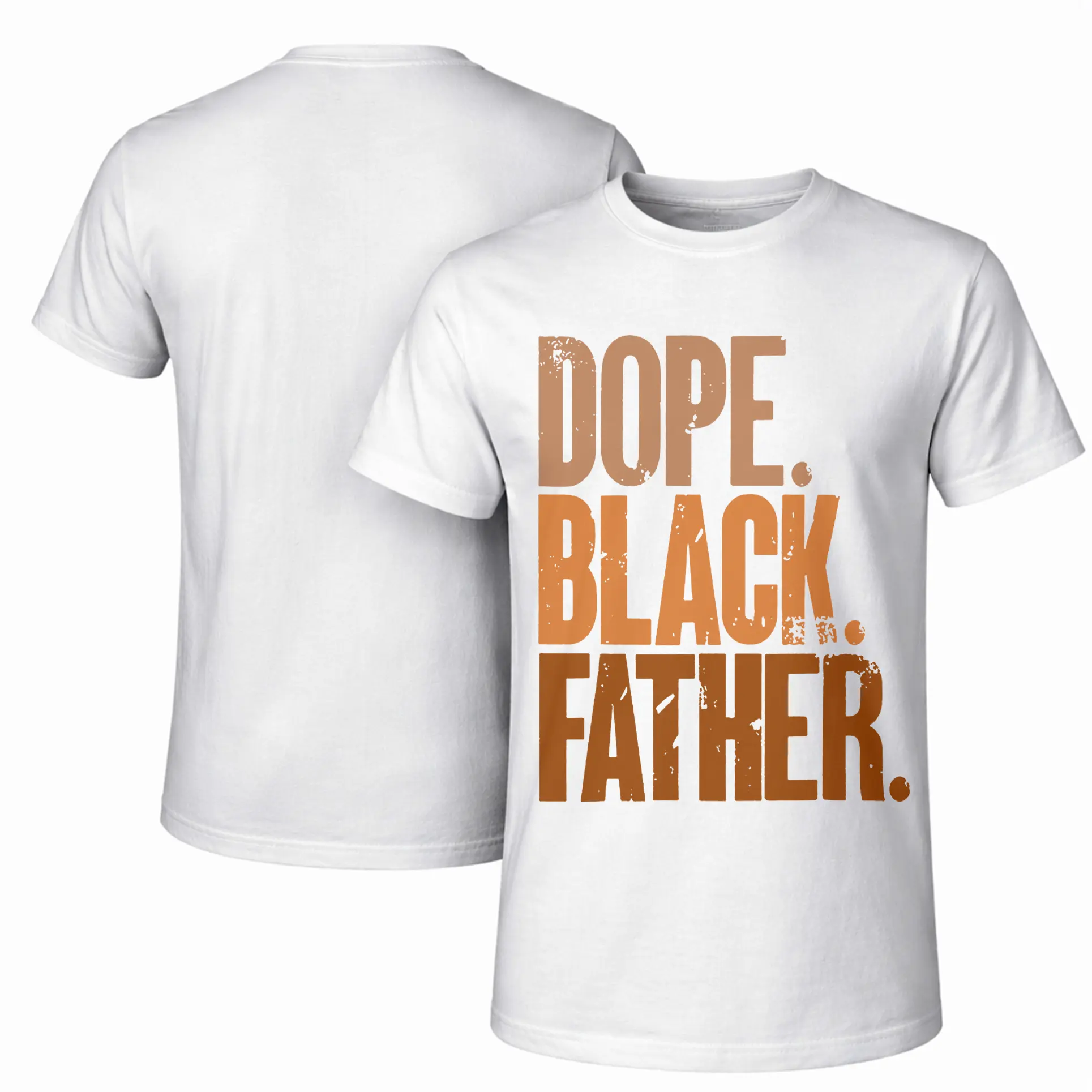 Men's Graphic Menswear T-Shirt - 'Dope Black Father' Print, Casual Shortsleeve Crewneck, Loose Fit Shirts, Soft Breathable 100% Cotton Relaxed Streetwear Top, Dope Black Father Slogan Men's Short-Sleeve T-Shirts