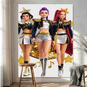 Cute Anime Wall Tapestry, Sweet and Adorable Style, Perfect for Living Room Bedroom Dormitory, Home Decor, Holiday Party Fashion Decoration