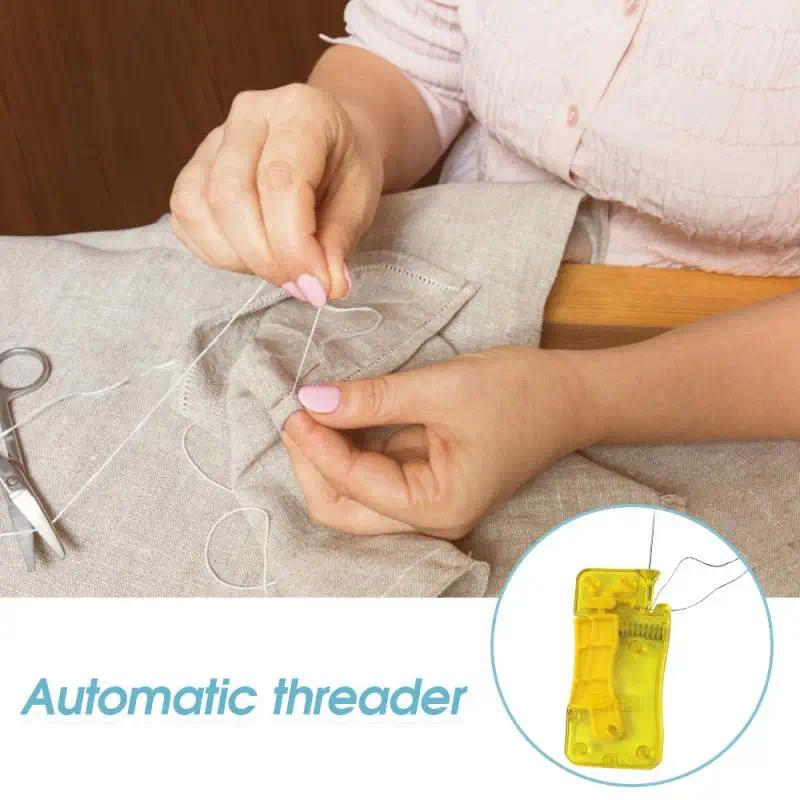 2pcs Automatic Needle Threader Sewing Needle Device Hand Machine DIY Tool Sewing Needles Parts For Elderly Household Accessories