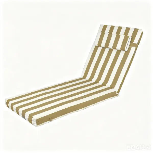Outdoor Chaise Shape Lounge Cushion (72x21x3 in), Waterproof, Fade-Resistant Patio & Pool Chair Pad for Garden Deck Sun Lounger