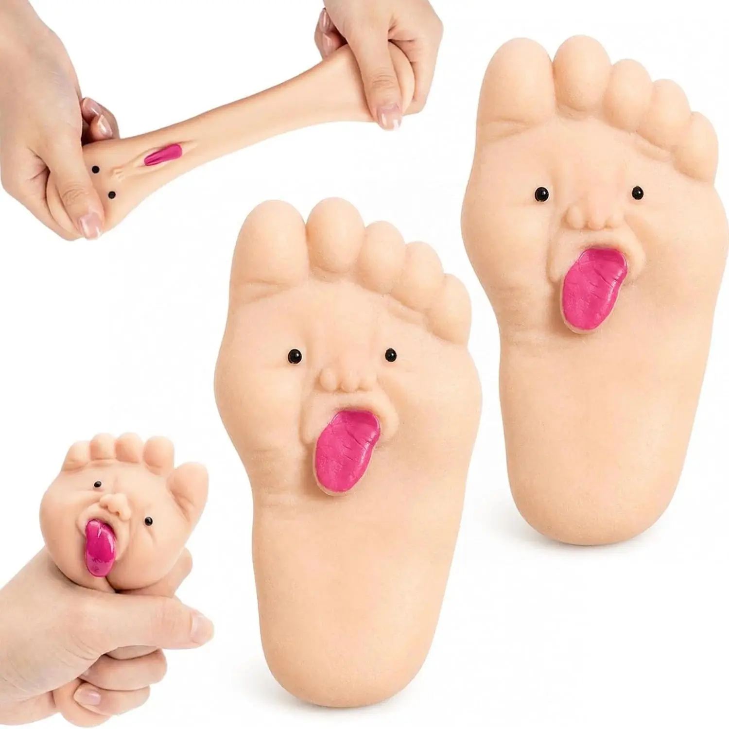 Handmade Taba Squishy Toy,Ultra Soft Stress Relief Toy Cute Foot Squeeze Toys,Creative Sensory Fidget Toys for Anxiety Relief