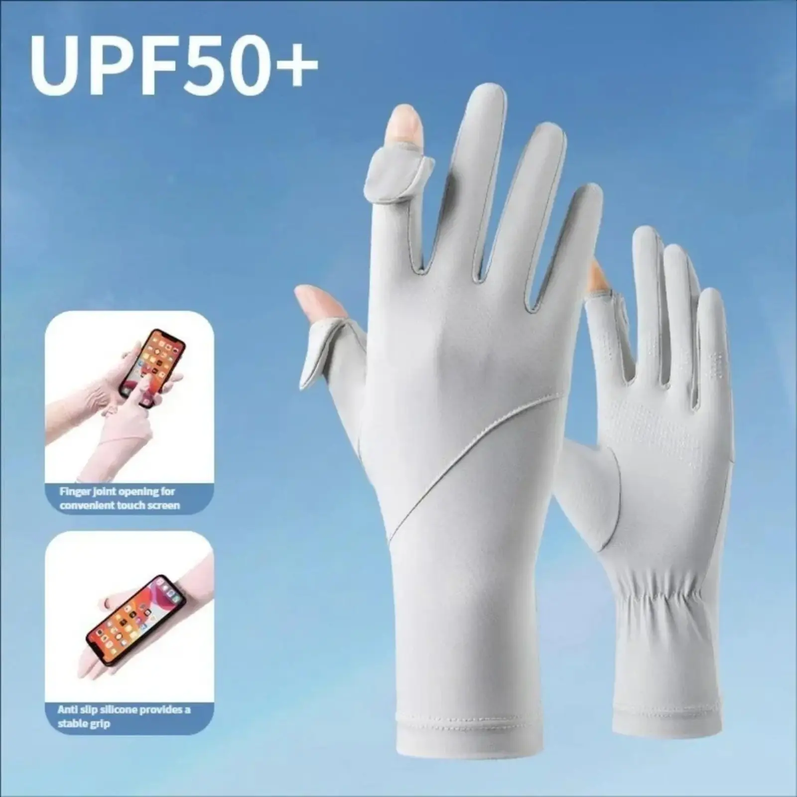 Women's Fingerless UV Protection Gloves, breathable, cooling and anti-slip design. Lightweight stylish summer accessories, great for driving, gardening, running and outdoor activities.