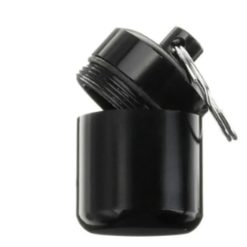 1pc Compact Keychain Pill Box with Earplug Storage - Perfect for Travel and Outdoor Activities