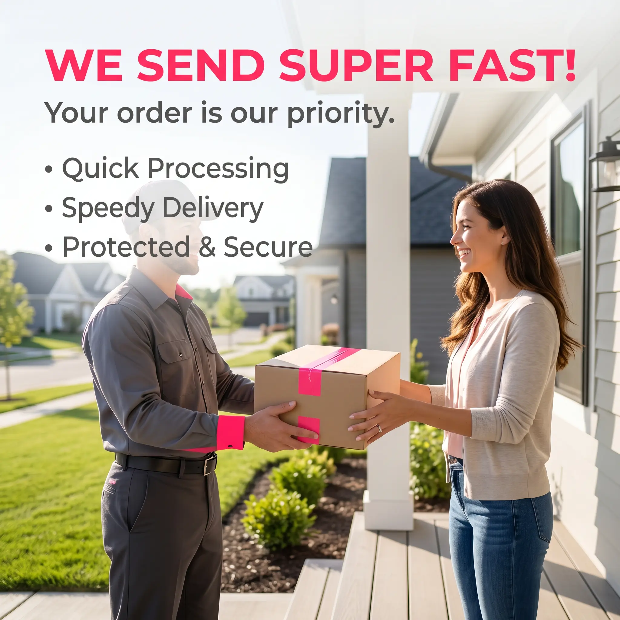 Lightning-Fast Shipping: Quick Processing, Secure Packing & On-Time Delivery