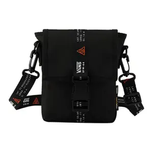 Vans Streetwear 66 Supply Polyester Crossbody Bag for Men and Women, Unisex Black